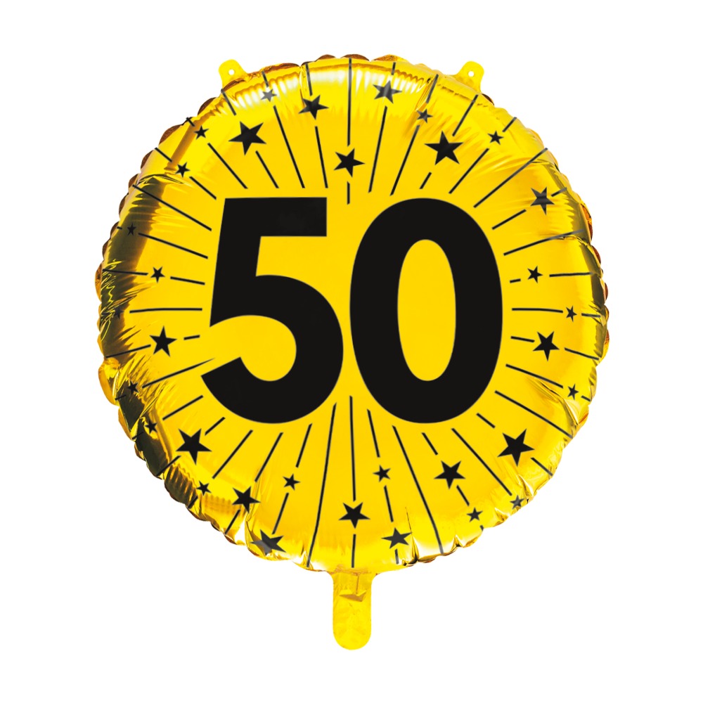 50 Års Folieballon Guld