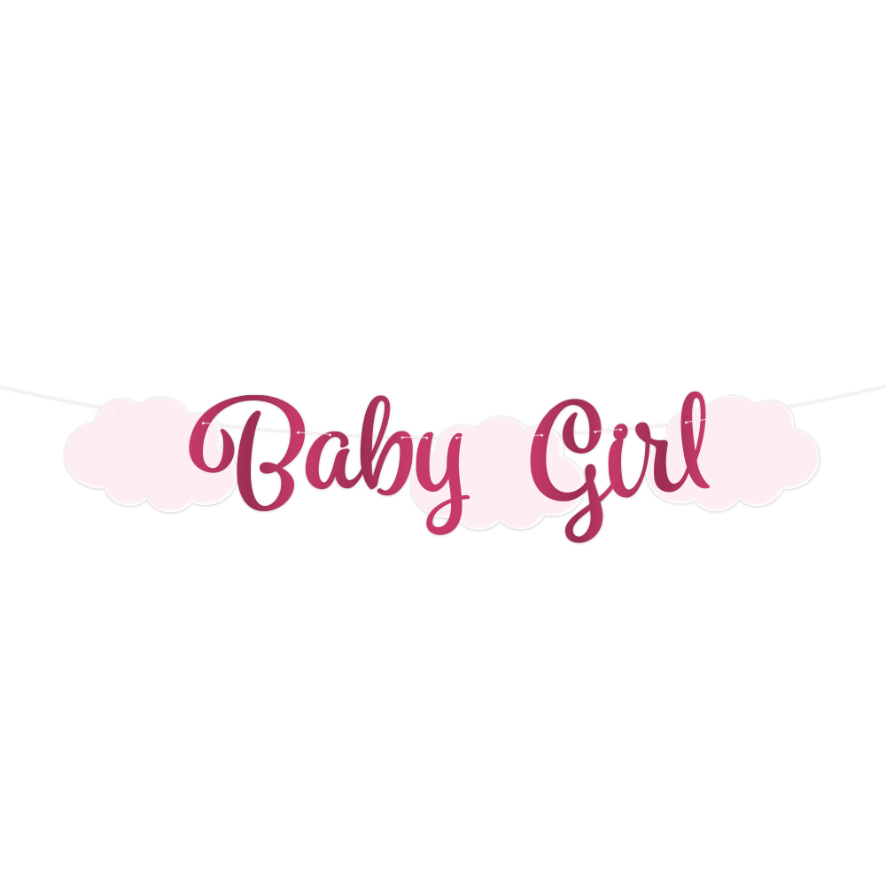 Baby Girl Bogstavbanner Lyserød