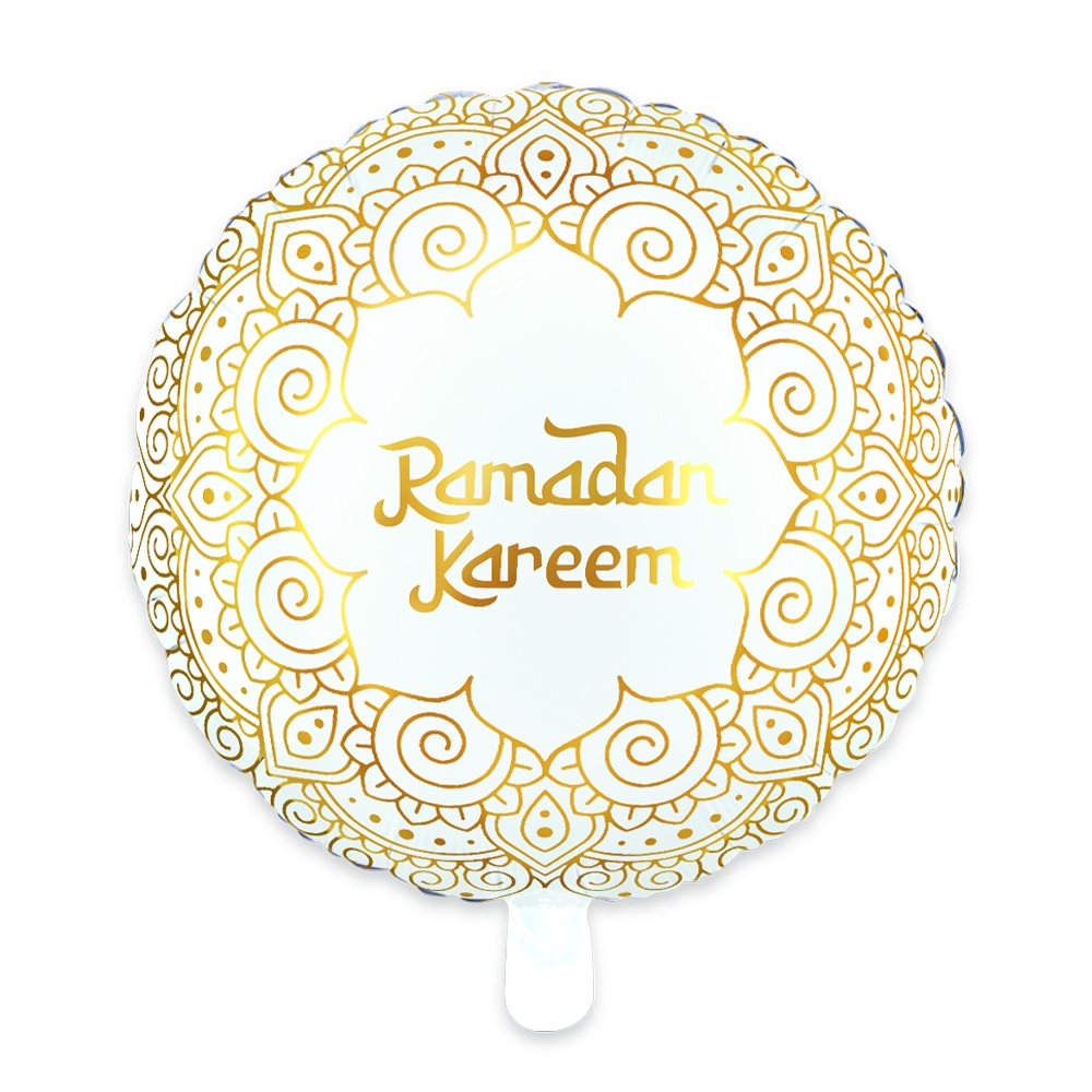 Ramadan Kareem Folieballon - 1 stk (Ø 46 cm) | Eid Folieballoner - Temashop
