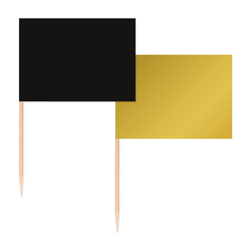 Flag Kagepinde Sort/Guld