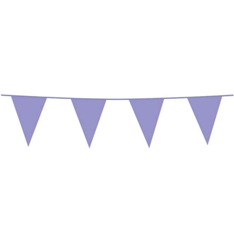 Stor Vimpelguirlande Lilla - 1 stk (10 m) | Violet tema Guirlander - Temashop