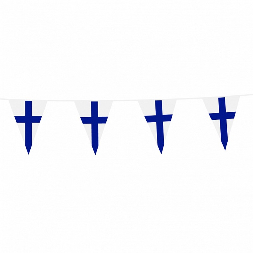 Finland Vimpel Flagguirlande - 1 stk (10 m) | Finland Guirlander - Temashop
