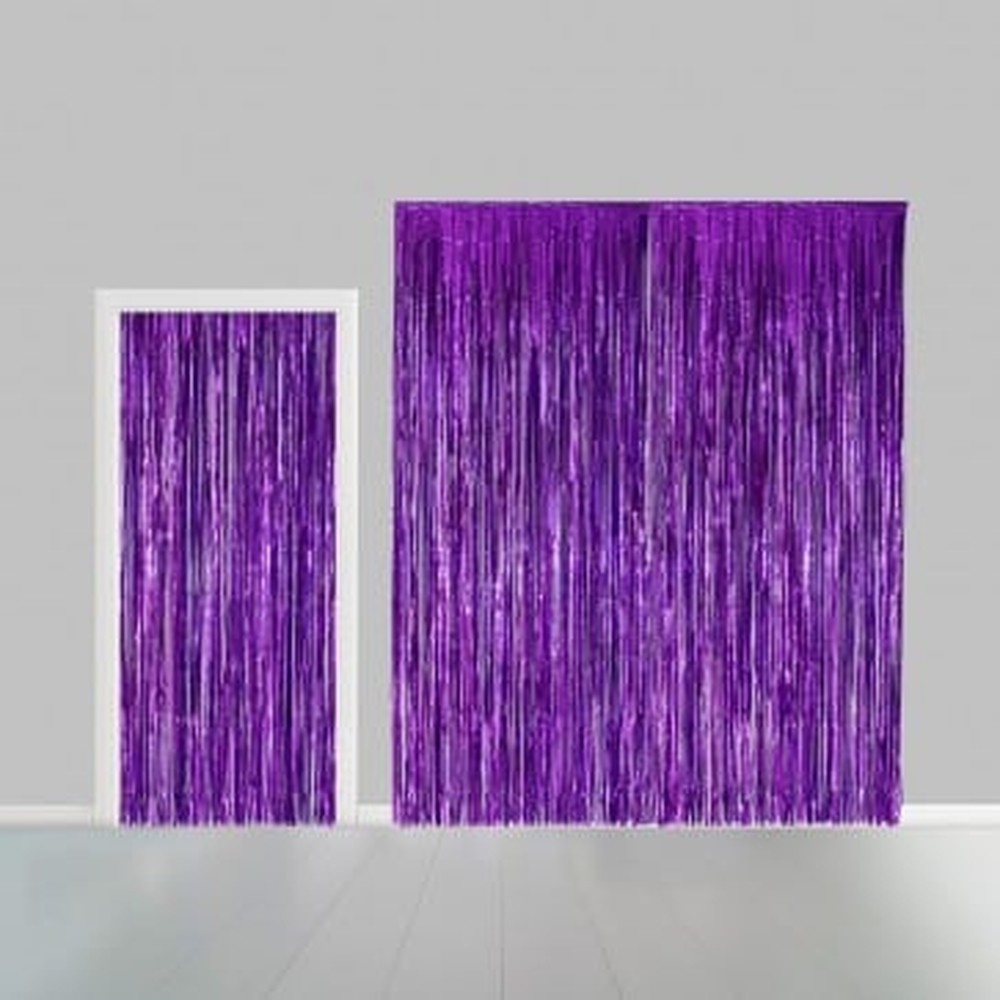 Glimmerforhæng Lilla - 1 stk (100 x 240 cm) | Lilla tema Forhæng - Temashop