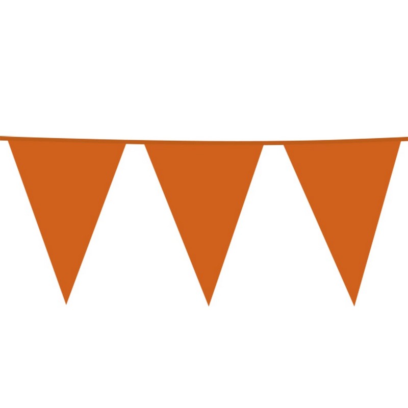 Stor Vimpelguirlande Orange - 1 stk (30 x 45 cm) | Orange tema Guirlander - Temashop