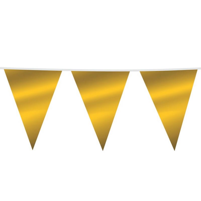 Metallisk Vimpelguirlande Guld
