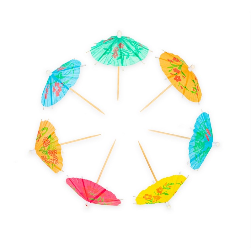 Parasol Drinkspinde Multi - 12 stk | Drinks Drinkspinde - Temashop
