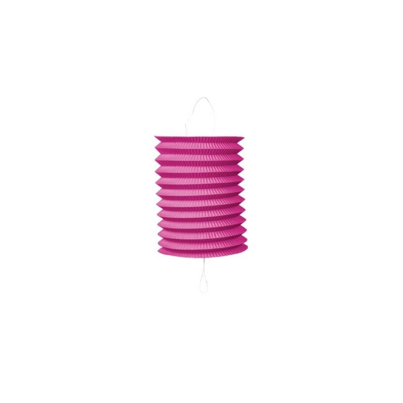 Cylinder Papirlanterne Pink - 1 stk (16 cm) | Pink tema Lanterner - Temashop