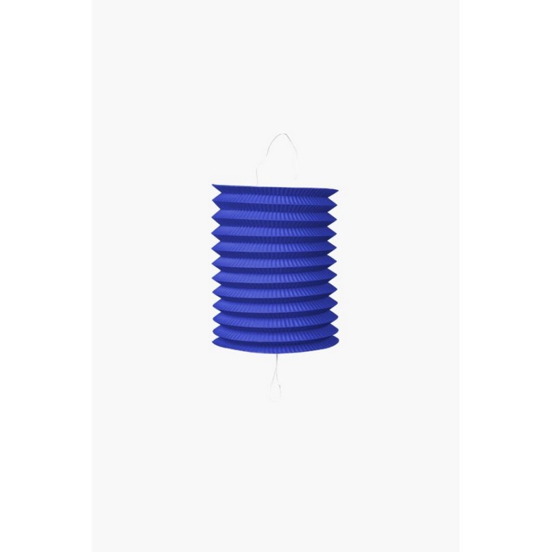 Cylinder Papirlanterne Blå - 1 stk (16 cm) | Blåt tema Lanterner - Temashop