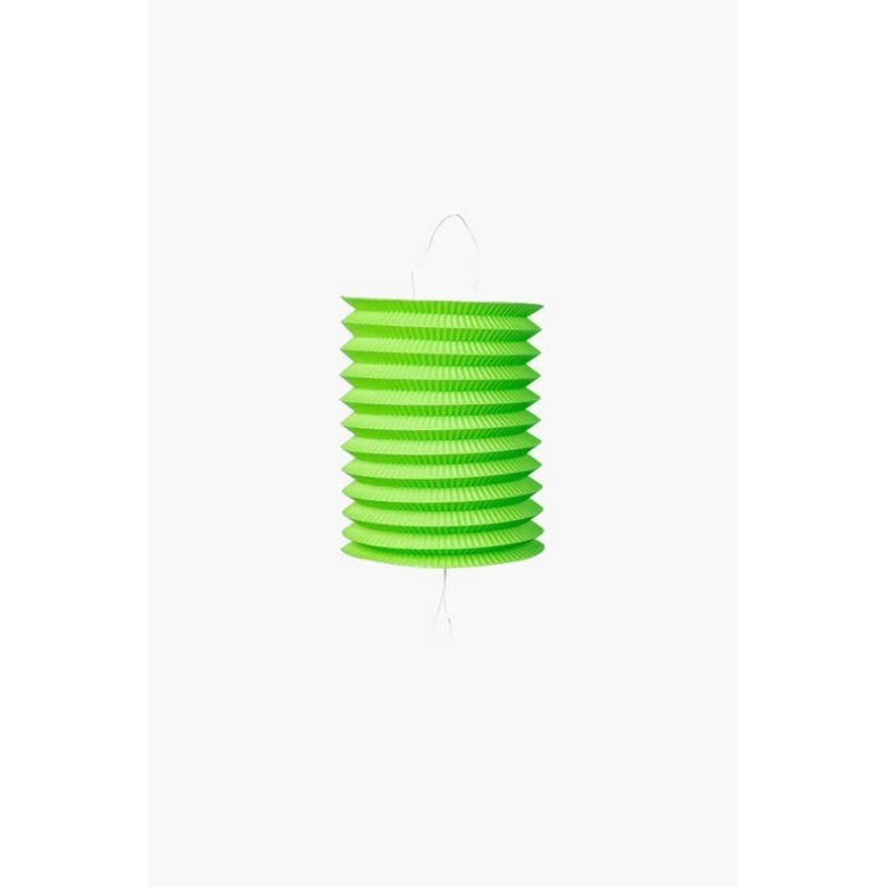 Cylinder Papirlanterne Lysegrøn - 1 stk (16 cm) | Grønt tema Lanterner - Temashop