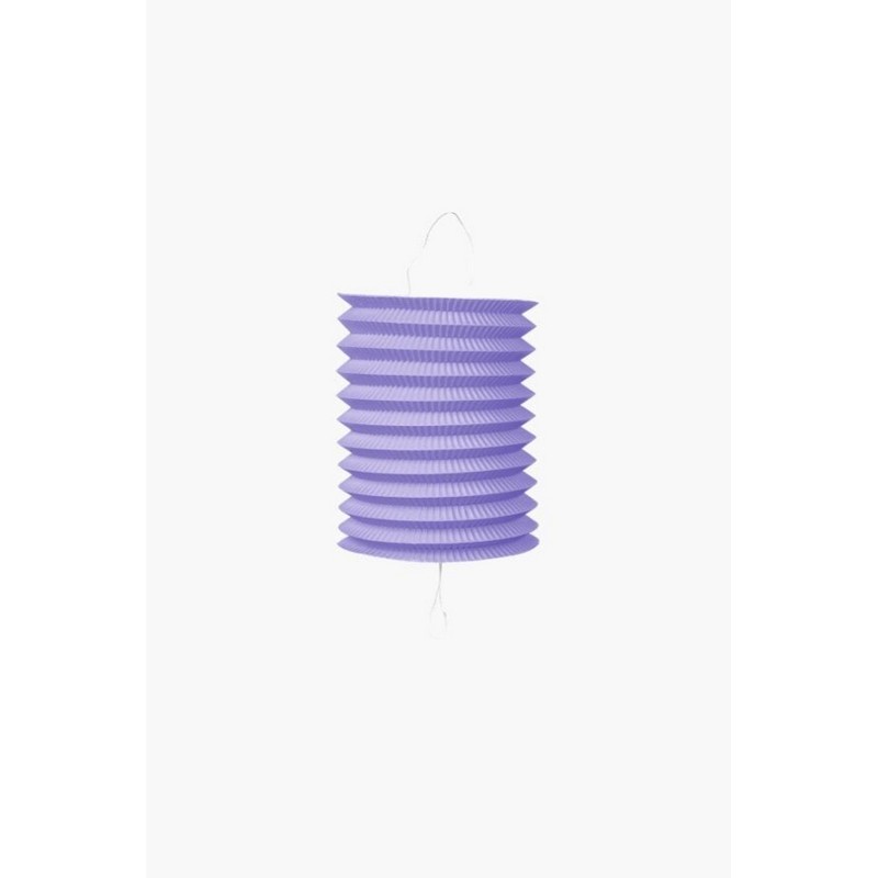 Cylinder Papirlanterne Violet - 1 stk (16 cm) | Lilla tema Lanterner - Temashop