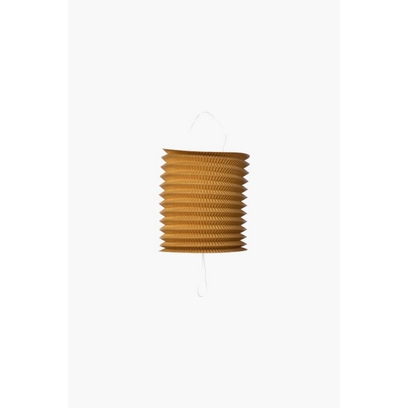 Cylinder Papirlanterne Guld - 1 stk (16 cm) | Guld tema Lanterner - Temashop