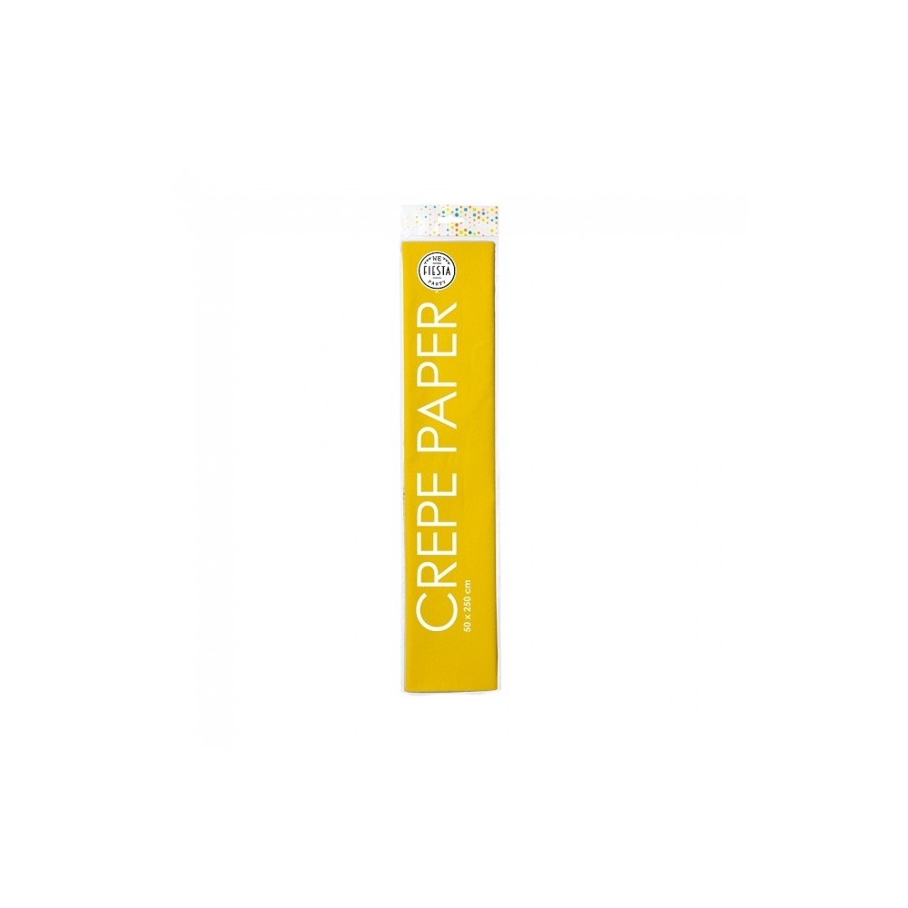 Creperulle Gul - 1 rulle (50 x 250 cm) | Gul tema Creperulle - Temashop