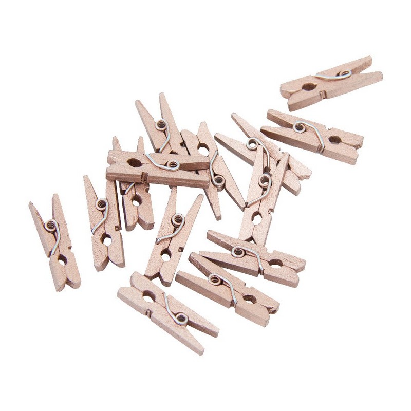 Mini Træklemmer Rosaguld - 24 stk | Rosaguld tema Klemmer - Temashop