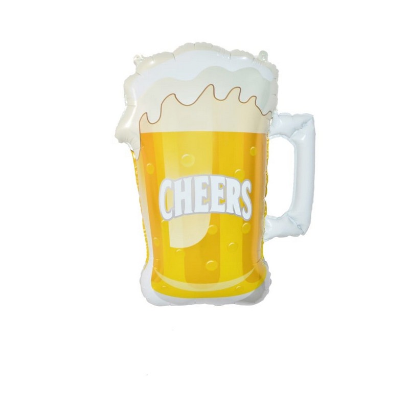 Ølkrus Cheers Folieballon - 1 stk (60 x 77 cm) | Drinks Folieballoner - Temashop