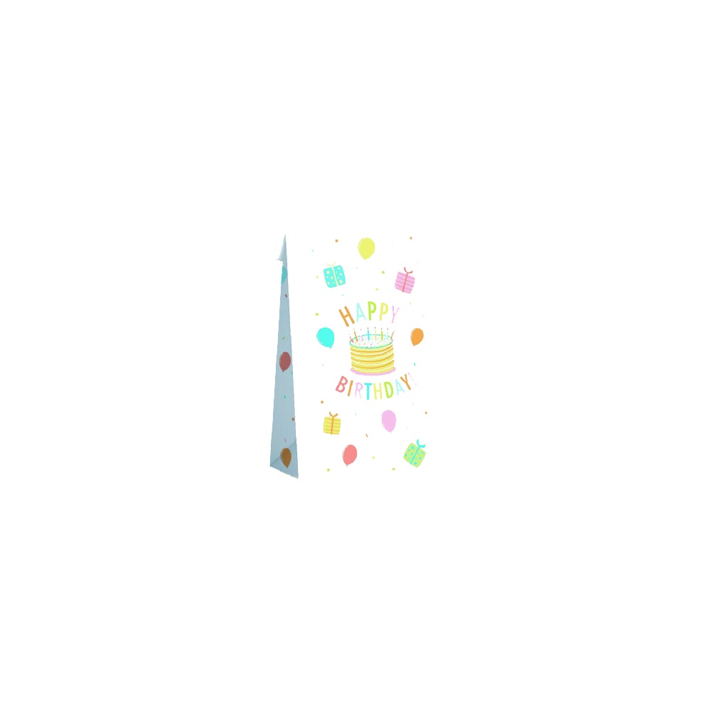 Happy Birthday Festposer - 8 stk | Fødselsdag Poser / Goodiebags - Temashop