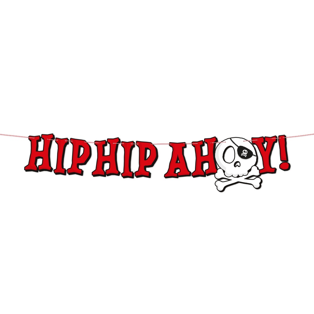 Pirat Hip Hip Ahoy Banner - 1 stk (2 m) | Pirat Guirlander - Temashop