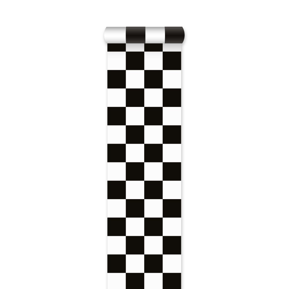 Ternet Gulvløber Sort/Hvid - 1 stk (450 x 60 cm) | Racerløb tema Gulvløber - Temashop