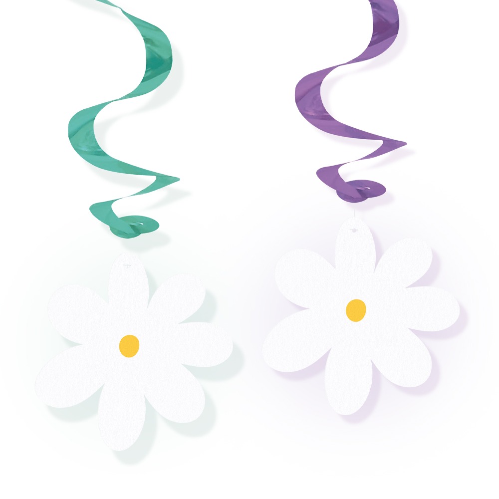 Marguerit Spiraler - 4 stk (95 cm) | Blomst Spiraler/string - Temashop