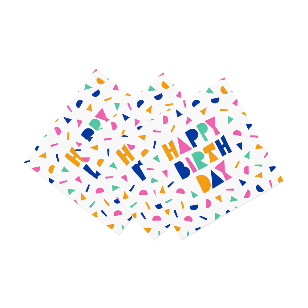 Happy Birthday Servietter - 20 stk (33 x 33 cm) | Fødselsdag Servietter - Temashop