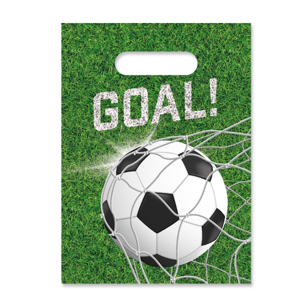 Fodbold GOAL! Poser Grøn - 6 stk | Fodbold Poser / Goodiebags - Temashop