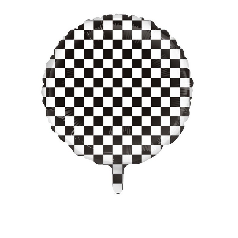 Racerflag Folieballon - 1 stk (45 cm) | Racerløb tema Folieballoner - Temashop