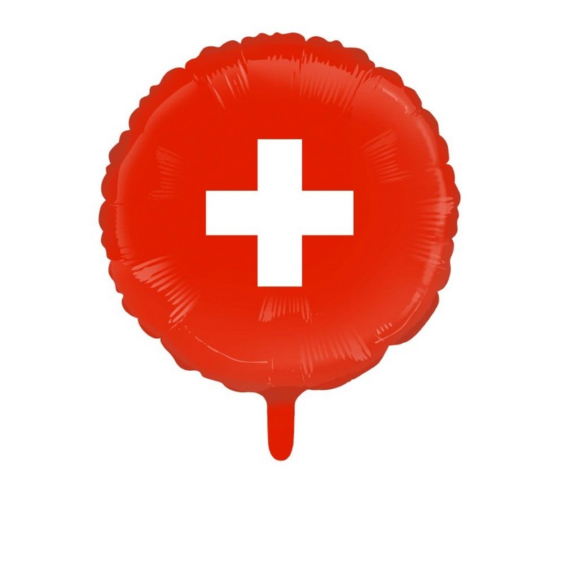 Schweiz Folieballon - 1 stk (45 cm) | Schweiz Folieballoner - Temashop