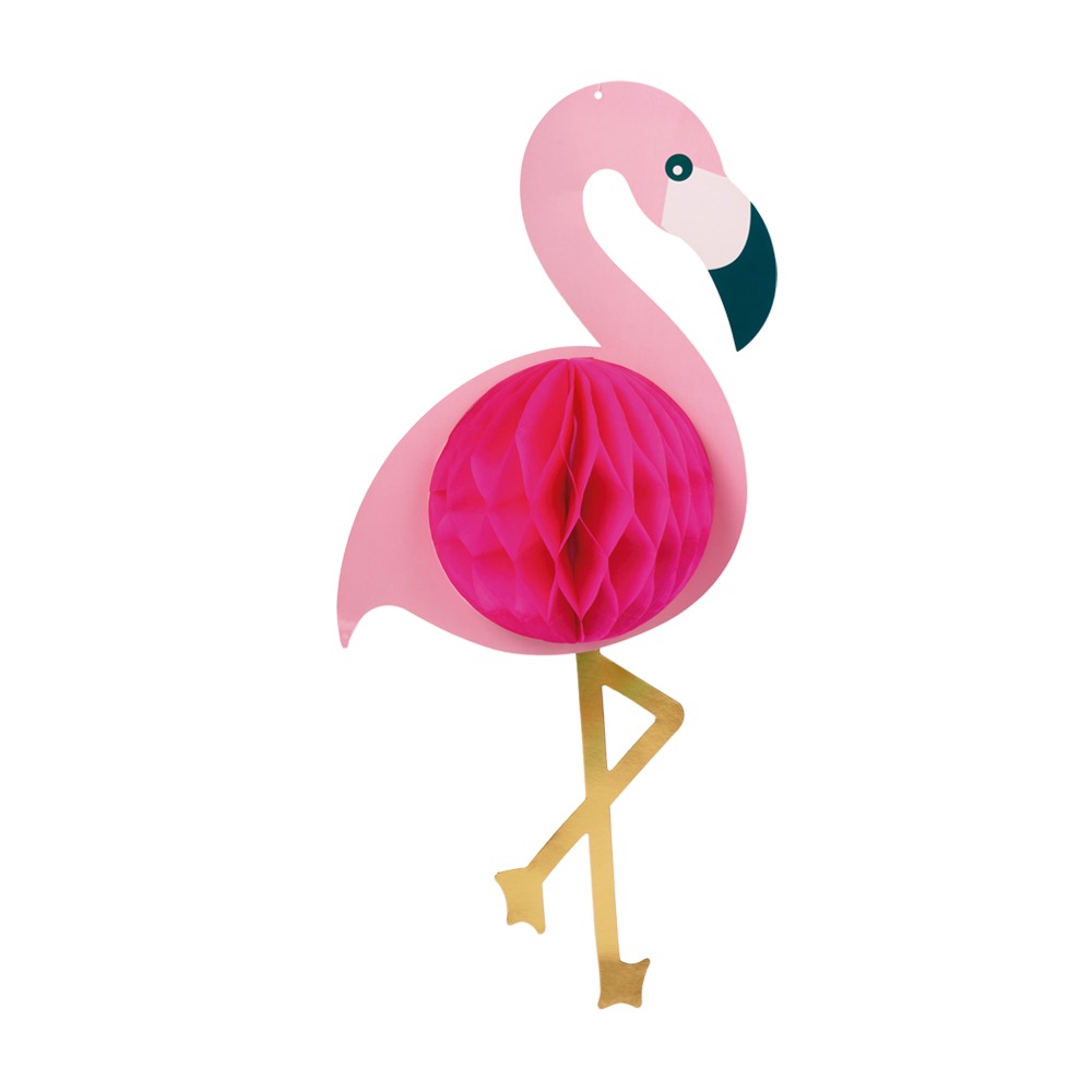 Flamingo Honeycomb-Figur Pink