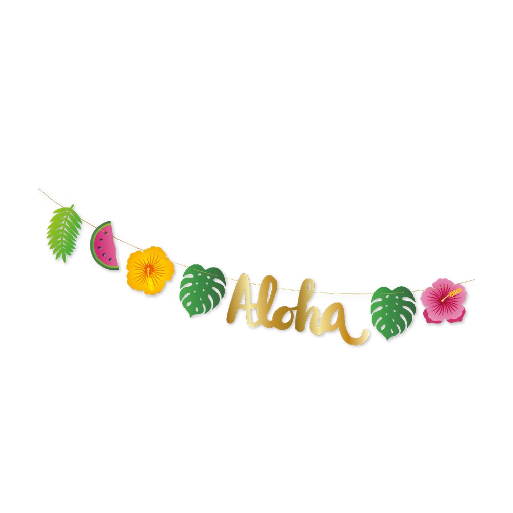 Aloha Banner - 1 stk (2 m) | Hawaii Guirlander - Temashop