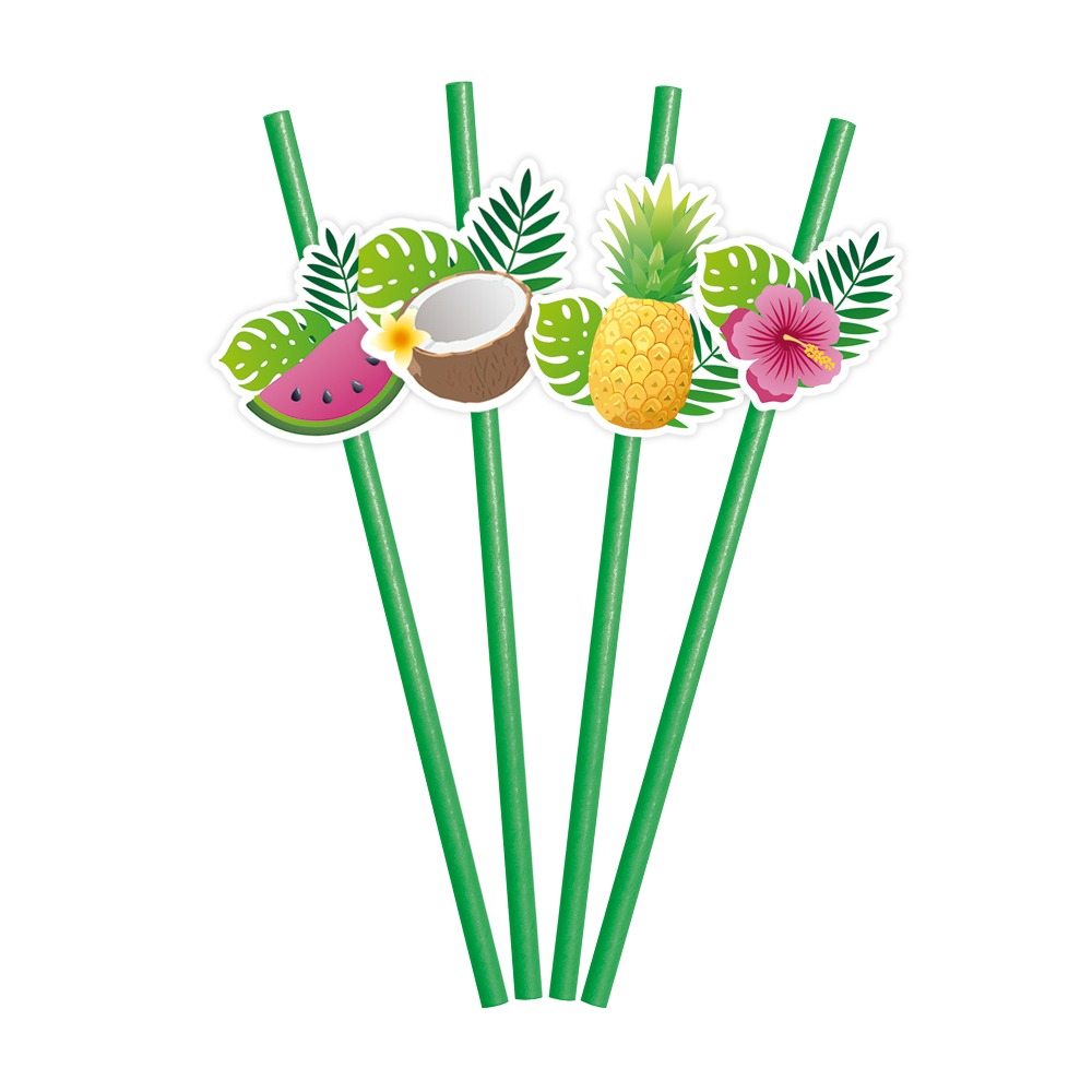 Aloha Frugt Sugerør Grøn