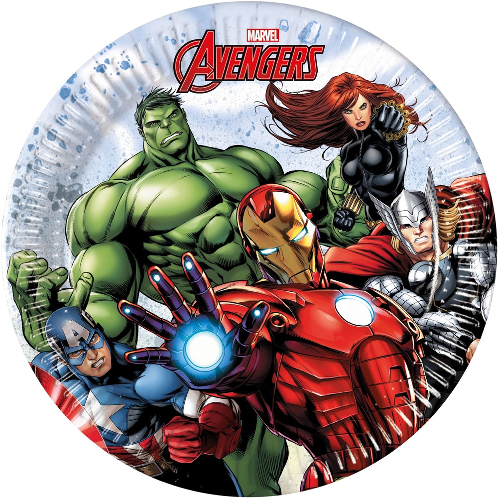 Avengers Paptallerkener (Ø 20 cm) | Avengers Tallerkner - Bordservice - Temashop