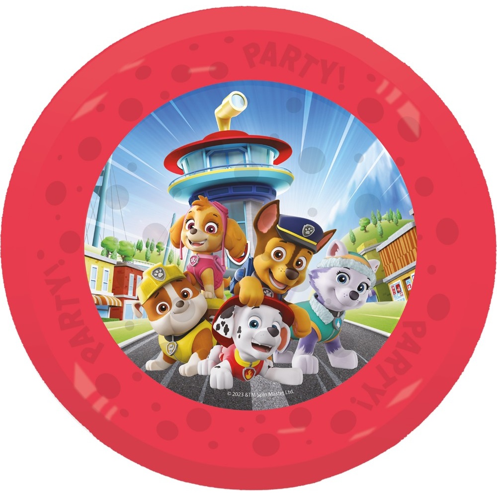Paw Patrol Tallerkener - 4 stk (Ø 21 cm) | Paw Patrol Tallerkner - Temashop