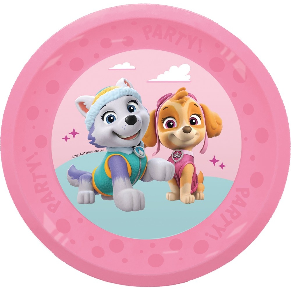 Paw Patrol Skye Og Everest Tallerkener - 4 stk (Ø 21 cm) | Paw Patrol Tallerkner - Temashop