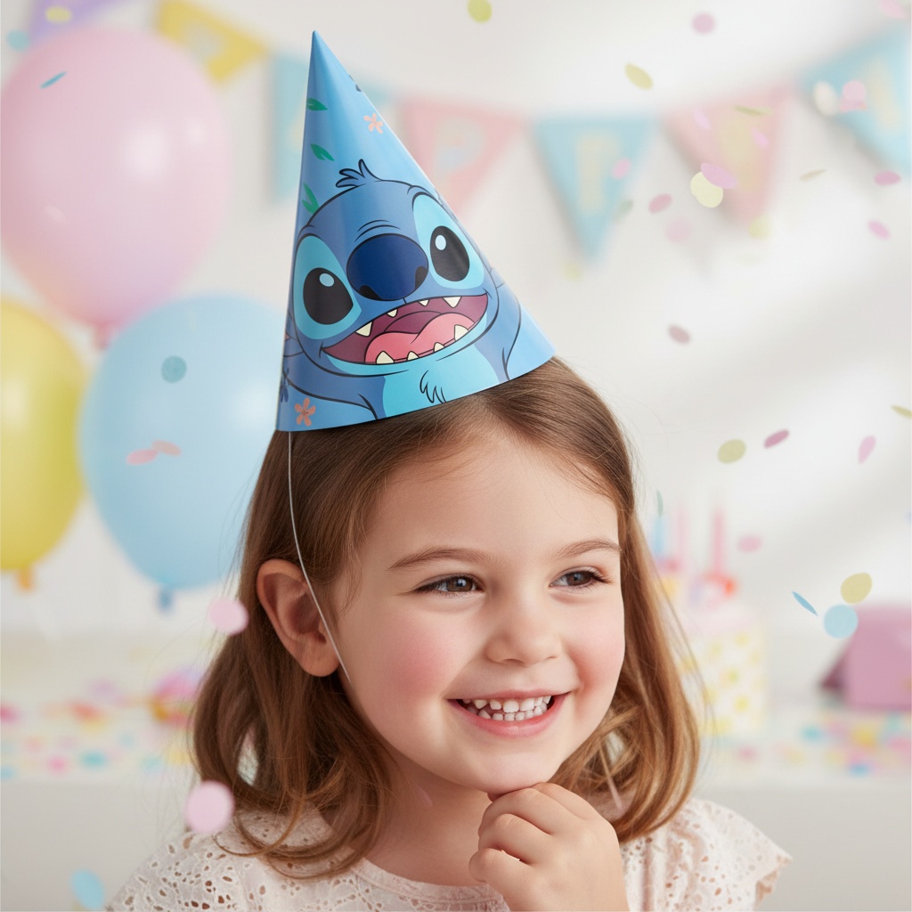 Stitch Festhatte - 6 stk | Lilo & Stitch Partyhatte - Temashop