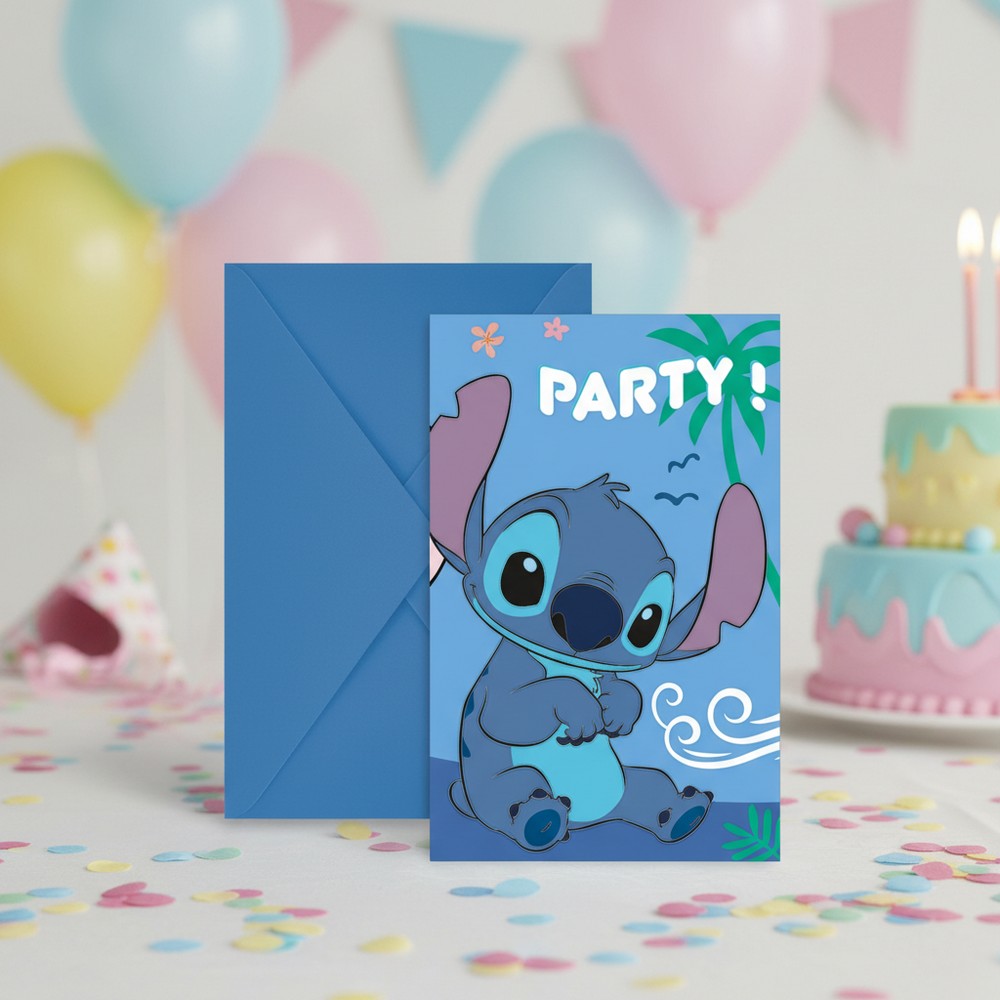 Stitch Invitationer - 6 stk | Lilo & Stitch Invitationer - Temashop