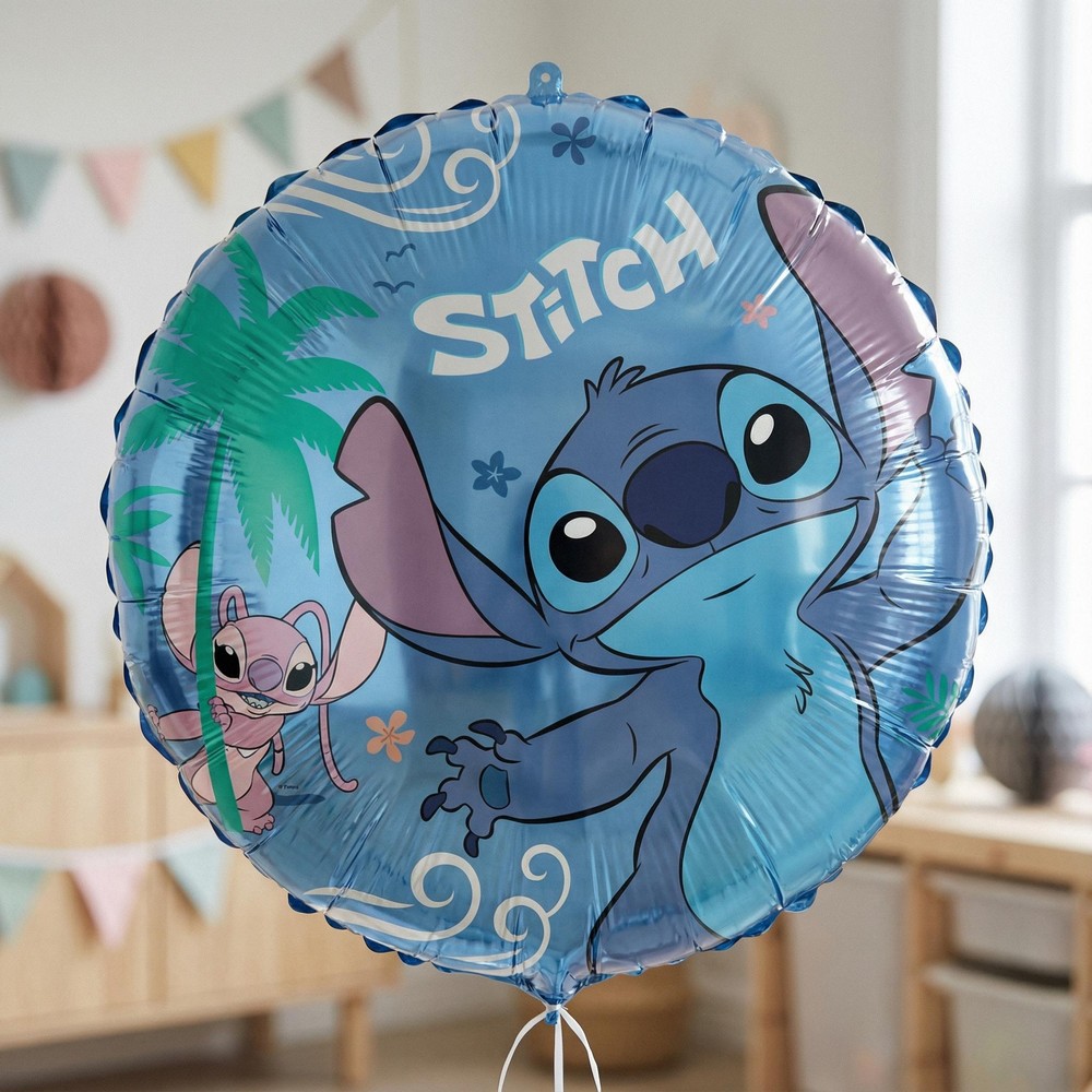 Stitch Folieballon - 1 stk (46 cm) | Lilo & Stitch Folieballoner - Temashop