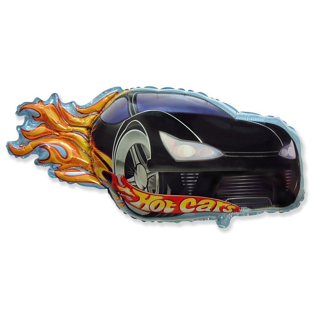 Hot Car Folieballon Sort - 1 stk (43,2 x 78,7 cm) | Racerløb tema Folieballoner - Temashop
