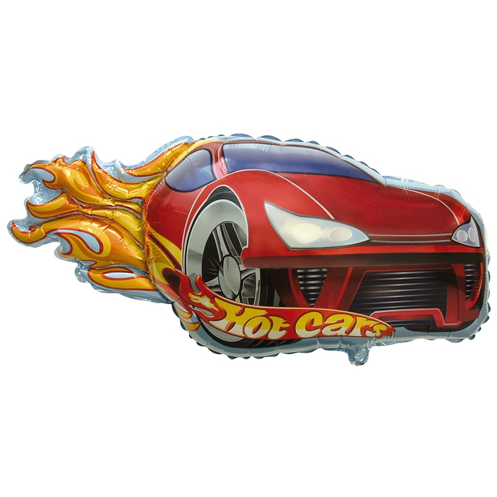 Hot Car Folieballon Rød - 1 stk (43 x 79 cm) | Racerløb tema Folieballoner - Temashop