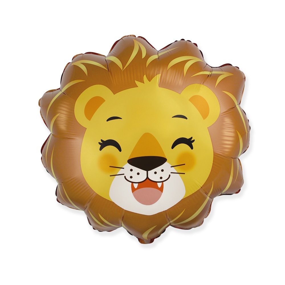Løvehoved Folieballon - 1 stk (58 x 58 cm) | Løve Folieballoner - Temashop
