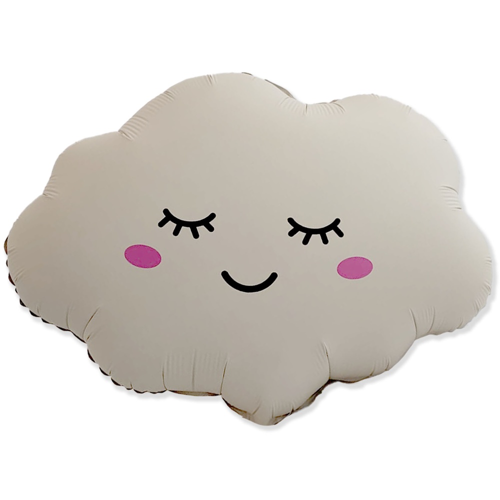 Sovende Sky Folieballon Creme - 1 stk (56 x 69 cm) | Himmel Folieballoner - Temashop