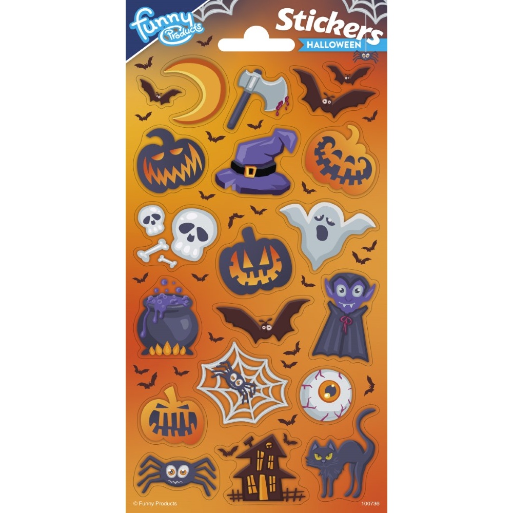 Halloween Klistermærker Græskar/Flagermus