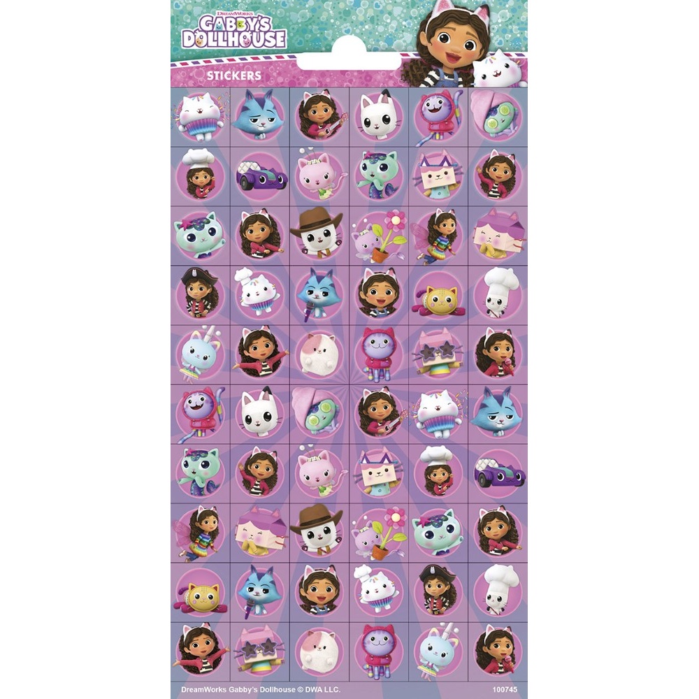 Gabbys Dukkehus Klistermærker - 1 stk | Gabbys Dollhouse Klistermærke - Temashop