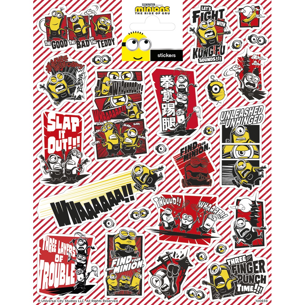 Minions Klistermærker - 1 stk | Minions Klistermærke - Temashop