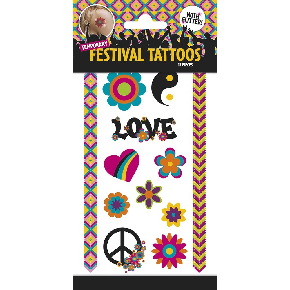Festival Tatoveringer Med Glitter