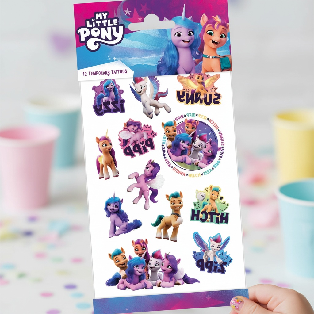 My Little Pony Falske Tatoveringer | Min lille pony Falske tatoveringer - Festtilbehør - Temashop