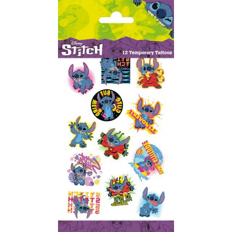 Stitch Falske Tatoveringer | Stitch Falske tatoveringer - Festtilbehør - Temashop