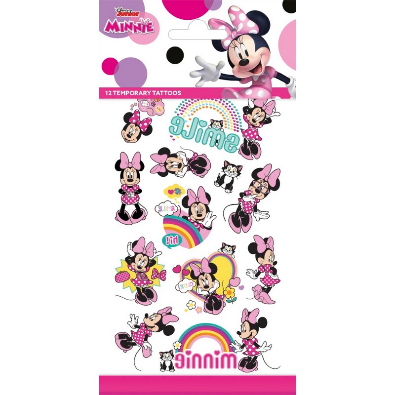 Minnie Mouse Falske Tatoveringer | Minnie Mouse Falske tatoveringer - Festtilbehør - Temashop