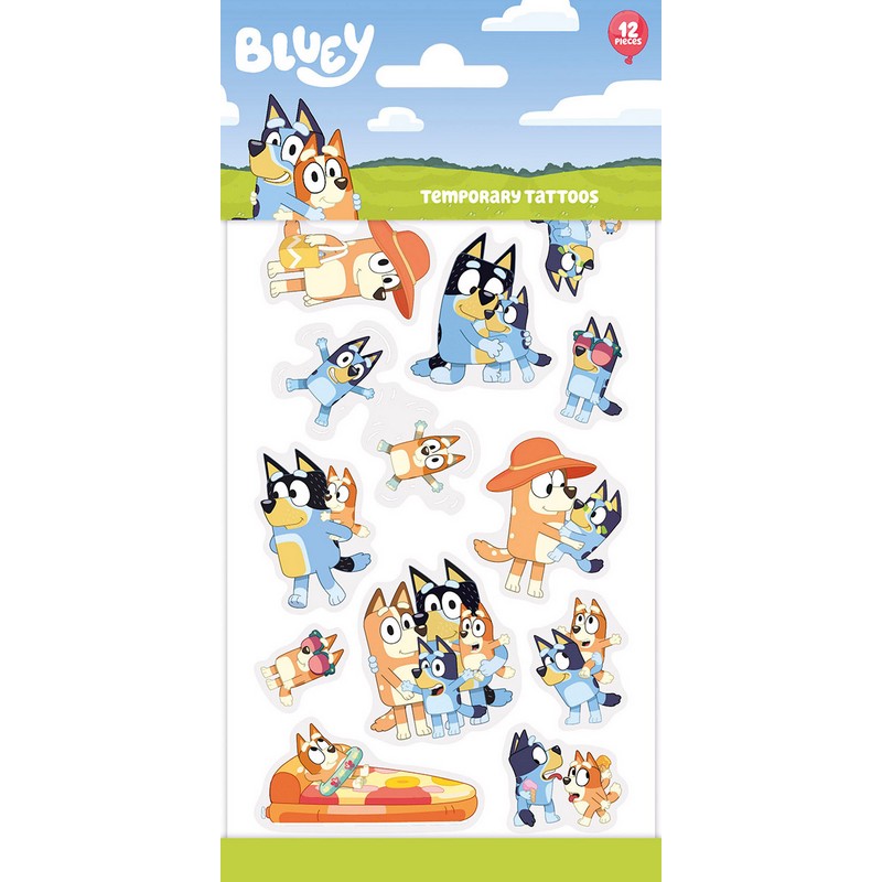 Bluey Falske Tatoveringer | Bluey Falske tatoveringer - Festtilbehør - Temashop