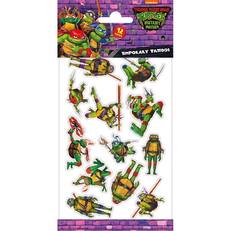Teenage Mutant Ninja Turtles Falske Tatoveringer | Teenage Mutant Ninja Turtles Falske tatoveringer - Festtilbehør - Temashop