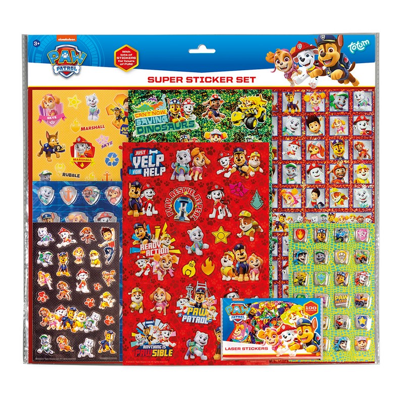 Paw Patrol Klistermærkesæt - 1 sæt | Paw Patrol Klistermærke - Temashop
