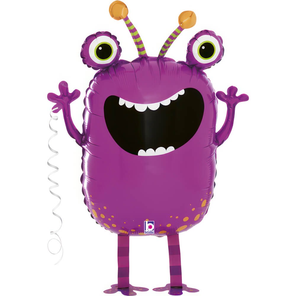 Monster Folieballon Lilla - 1 stk (49 x 69 cm) | Monster Folieballoner - Temashop